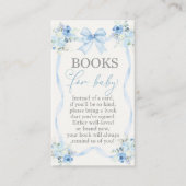 Baby Shower Books for Baby Card with bow Begleitkarte (Vorderseite)
