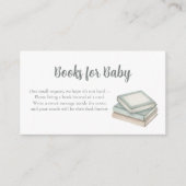 Baby Shower Books for Baby Request Card Begleitkarte (Vorderseite)