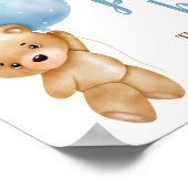 Baby Shower Boy Bear Schnuller Jagdzeichen Poster (Ecke)