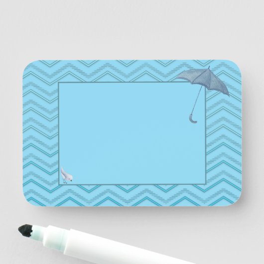 Baby Shower Boy Bird & Umbrella Namensschild (Beispiel)