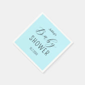 Baby Shower Boy Blue Elegant Paper Napkin Serviette (Ecke)