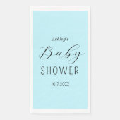 Baby Shower Boy Blue Elegant Serviette (Vorderseite)