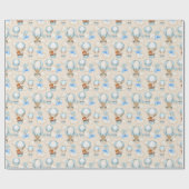 Baby Shower Boy Blue Geschenkpapier (Flach)