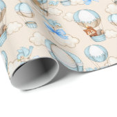Baby Shower Boy Blue Geschenkpapier (Rolleneckpunkt)