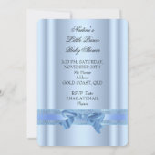 Baby Shower Boy Blue Little Prince Crown 3a Einladung (Rückseite)