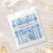 Baby Shower Boy Blue Little Prince Crown 3a Geschenktütchen (Ausgeschnitten)