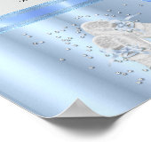 Baby Shower Boy Blue Little Prince Crown 3a Poster (Ecke)