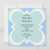 Baby Shower Boy Blue Little Prince Crown Einladung (Rückseite)