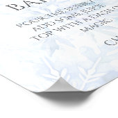 Baby Shower Boy Blue Snowflake Mom-osa Bar  Poster (Ecke)