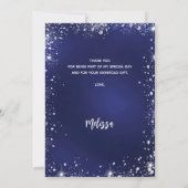 Baby Shower Boy Blue Teddy Dankeschön Karte (Rückseite)