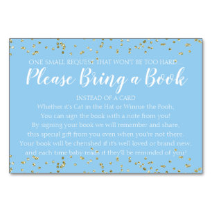 Baby Shower Boy Buy Anfrage Gold Confetti Blue Tischnummer