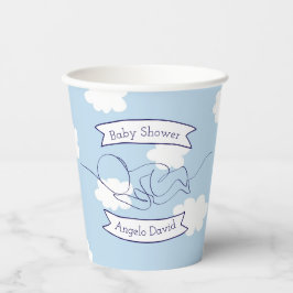 Baby Shower Boy Cloud Thema Blue Sky Pappbecher