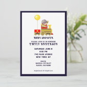 Baby Shower Boy Einladung (Stehend Vorderseite)