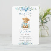 Baby Shower Boy Einladung (Stehend Vorderseite)