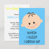 Baby Shower Boy Einladung (Vorne/Hinten)