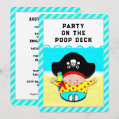 Baby Shower Boy Einladung (Vorne/Hinten)