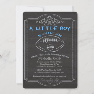 Baby Shower Boy Einladung Card Football.