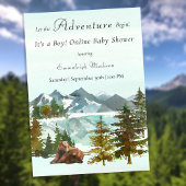 Baby Shower Boy Forest Adventure Bears isoliert Einladung