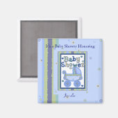 Baby Shower Boy Magnet (Vorderseite/Rückseite)