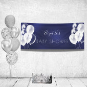 Baby Shower Boy Marineblügel Name Banner