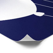 Baby Shower Boy Marineblügel Name Poster (Ecke)