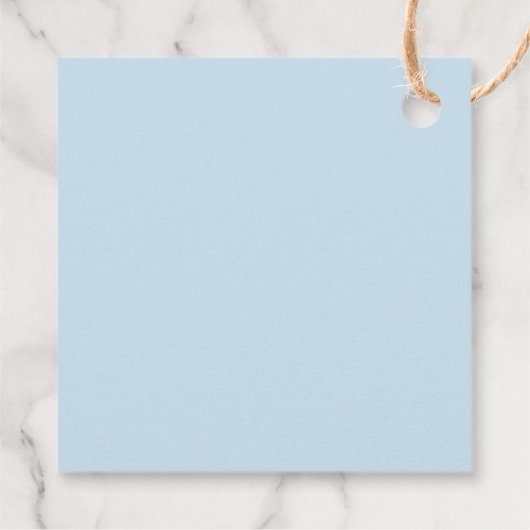 Baby Shower Boy mit Bogen Geschenkanhänger (Rückseite)