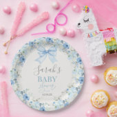 Baby Shower Boy mit Bogen Pappteller (Party)