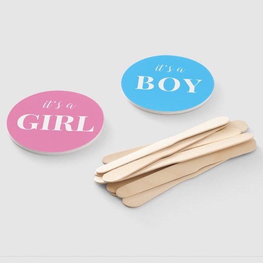 Baby Shower Boy oder Girl Gender Reveal Party Fächer (Non-assembled)