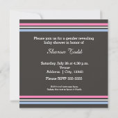 Baby Shower Boy oder Girl Gender Revealing Party Einladung (Rückseite)
