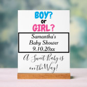 Baby Shower Boy oder Girl Mama zu sein White Acrylschild (Neutral)