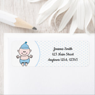 Baby Shower Boy Polka Dot Adresse