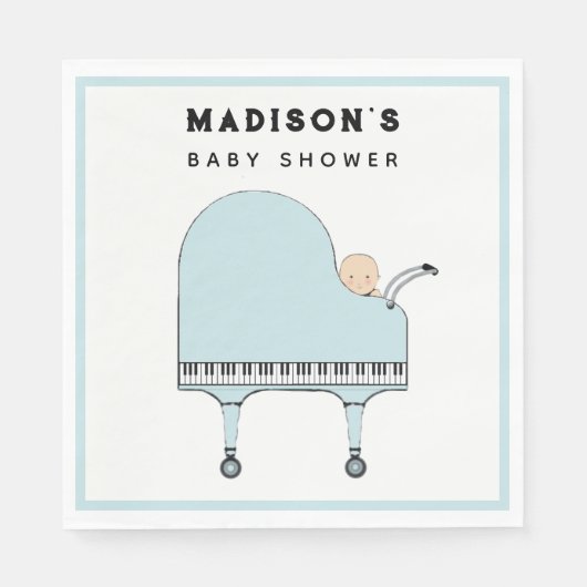 Baby Shower Boy Serviette (Vorderseite)