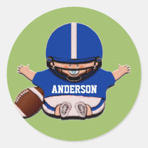 Baby Shower Boy Sports Runder Aufkleber