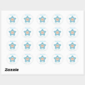 Baby Shower Boy Sticker Einladung (Blatt)