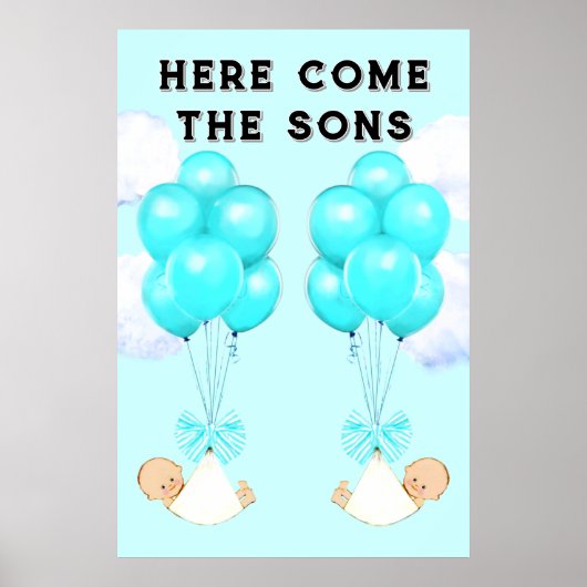 Baby Shower Boy Twins Dekoration (Vorne)