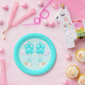 Baby Shower Boy Twins Pappteller (Party)