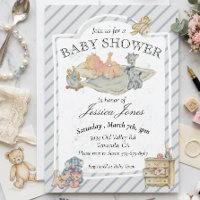 Baby Shower Boy Vintag gestopfte Tiere
