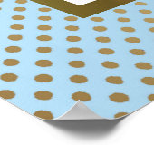 Baby Shower Boy, weiß blau, elegant,32x41 300pp. Poster (Ecke)