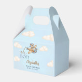 Baby Shower Boy with Cute Teddy Bear in Pilot  Geschenkschachtel (Vorderseite)