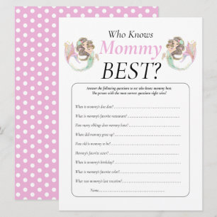 Baby Shower Braun Meerjungfrau Mama Baby Unter dem Einladung