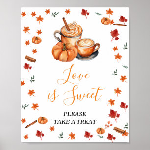 Baby Shower Brewing Pumpkin Gewürz Liebe ist süß Poster