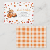 Baby Shower Brewing Pumpkin Spice Books for Baby Begleitkarte (Vorne/Hinten)