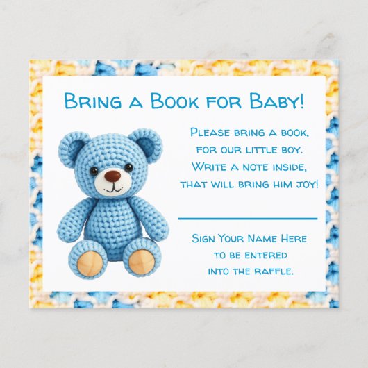 Baby Shower Bring a Book for Baby Flyer (Vorne)