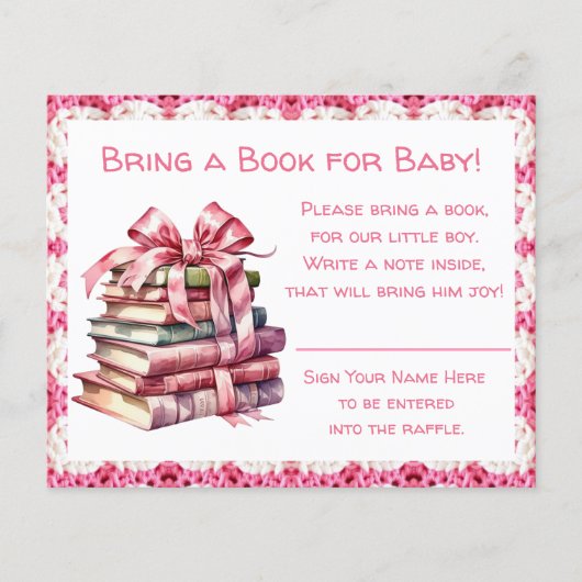 Baby Shower Bring a Book for Baby Flyer (Vorne)