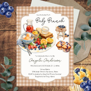 Baby-Shower-Brunch Neutral Einladung
