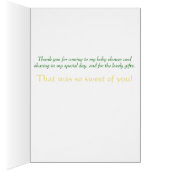 Baby Shower Bumble Bee Vielen Dank (Innen (Rechts))