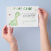 Baby Shower Bump Game Niedlich Green Dinosaurier Flyer (Handgriff)