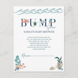 Baby Shower Bump Game unter dem Sea Ocean Animals Begleitkarte