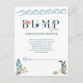 Baby Shower Bump Game unter dem Sea Ocean Animals Begleitkarte