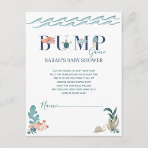Baby Shower Bump Game unter dem Sea Ocean Animals Begleitkarte